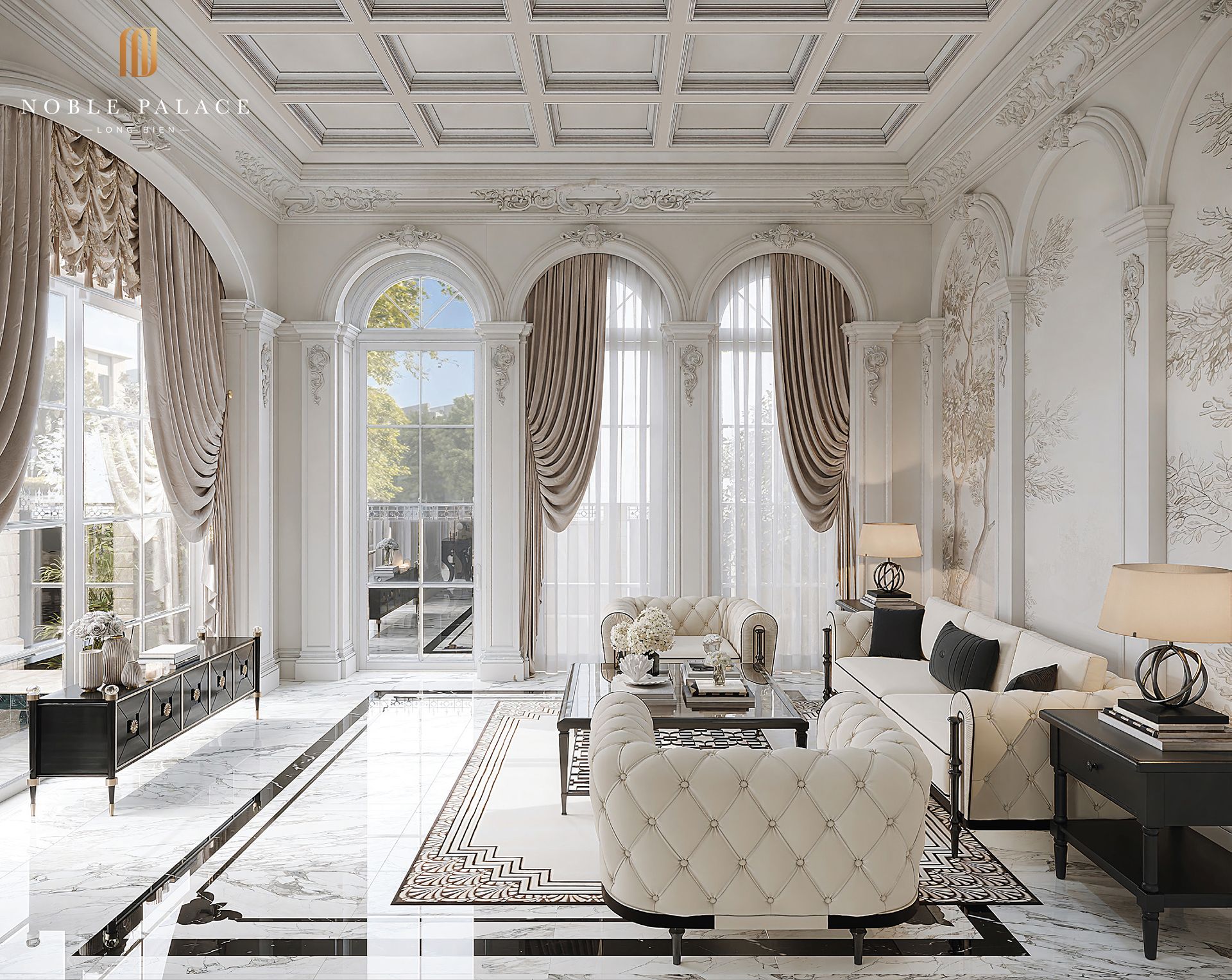 Bán biệt thự song lập góc Đông Tứ Trạch nhìn hồ điều hòa xây 3 tầng ARTEMIS Noble Palace Long Biên